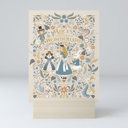 Alice in Wonderland - Beige Mini Art Print