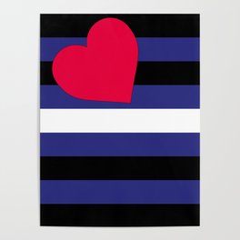 Leather, Latex and BDSM Pride Flag Poster