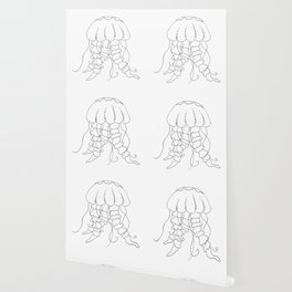 Jellyfish Outline - Under the Sea Collection Wallpaper