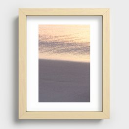 Purple glow on an early morning sandy beach Recessed Framed Print