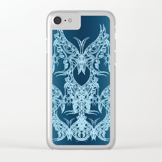 Indian Butterfly Enblem Clear iPhone Case