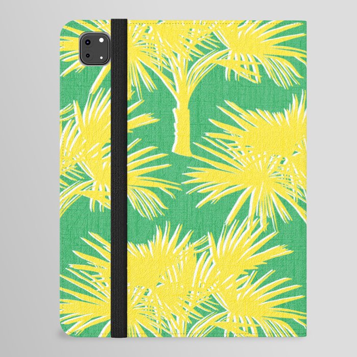 70’s Palm Springs Yellow on Kelly Green iPad Folio Case