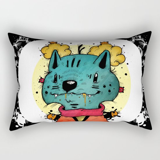 Wolfy (Color Version) Rectangular Pillow