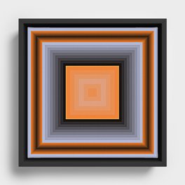 Orange Frame Framed Canvas