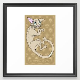 Skinny Kitty Framed Art Print