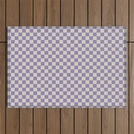 Beige and Purple Square Outdoor Rug