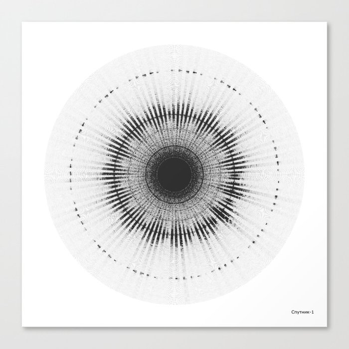 Sound of Sputnik-1 / Спутник-1 Canvas Print
