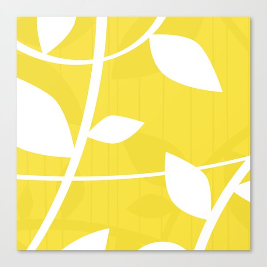 Vine in Yellow by Friztin Canvas Print