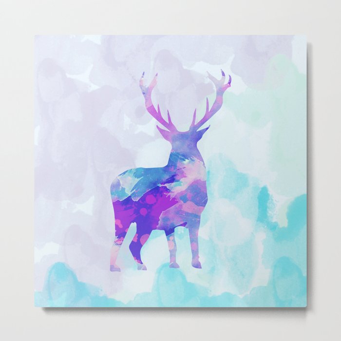 Abstract Deer II Metal Print