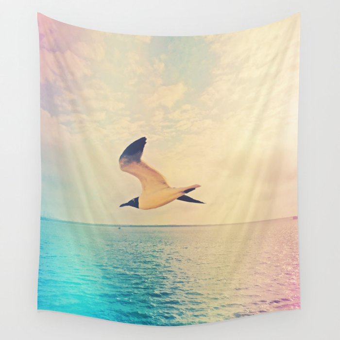 Soaring Seagull Wall Tapestry