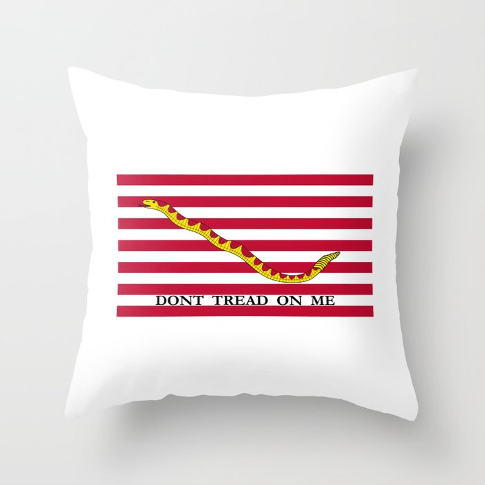Don't Tread On Me -- First Navy Jack Throw Pillow