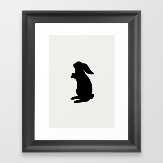 Positive Posters Rabbit Framed Art Print