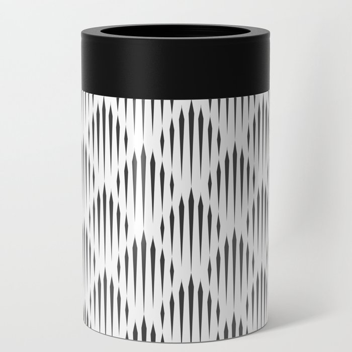 Dark Grey Abstract Pattern Can Cooler