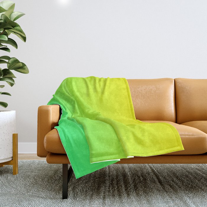 Yellow green throw blanket online