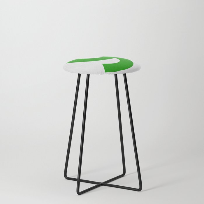 Number 9 (Green & White) Counter Stool