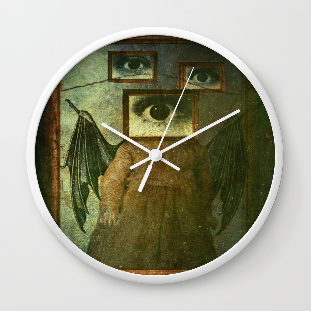 Bat Wall Clock By Talawakanda Society6 Bat Wall Clock By Talawakanda