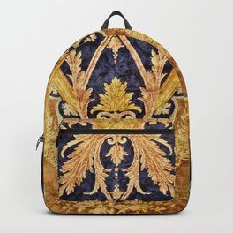 Antique French Savonnerie Aubusson Rug Print Backpack