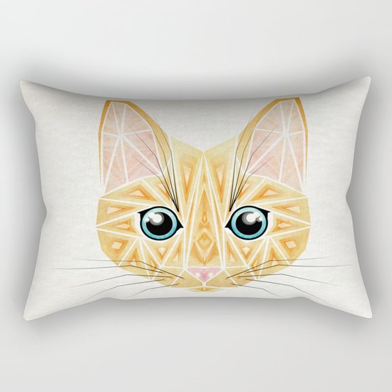 orange cat Rectangular Pillow