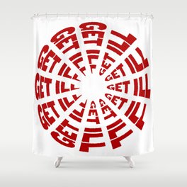 Time to Get Ill Clock - White Shower Curtain