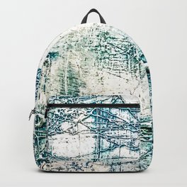 Subtle Blue Textured Acrylic Painting Backpack