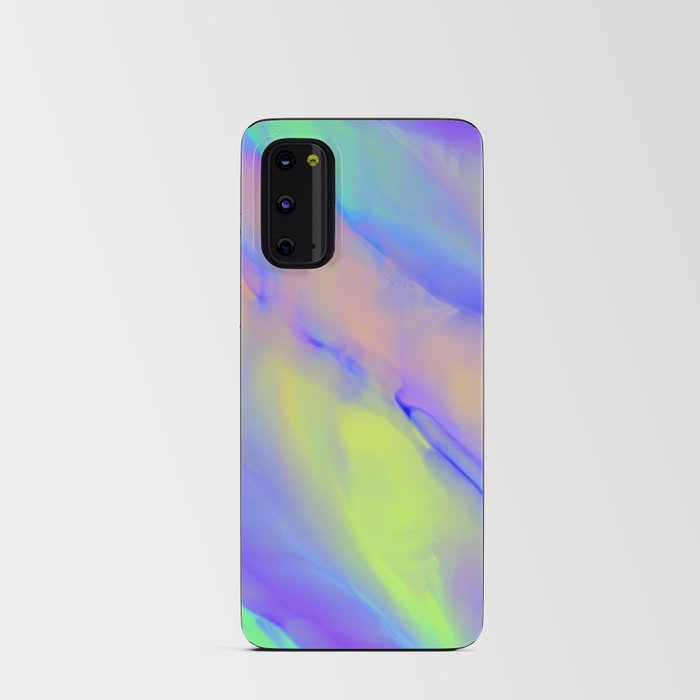 Neon Flow Nebula #10: blue Android Card Case