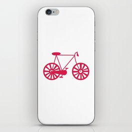 Pink Road Bike Lover Print Pattern iPhone Skin