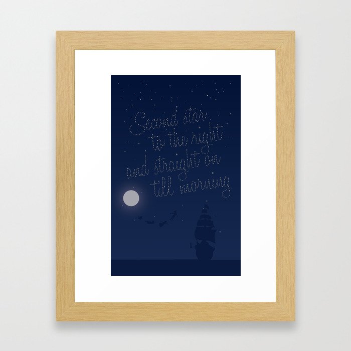Second Star to the Right Framed Art Print