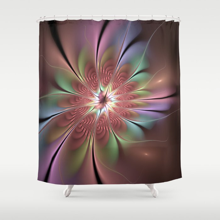 Abstract Fantasy Flower Fractal Art Shower Curtain By Gabiw Art Society6