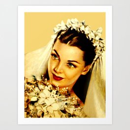 The Beautiful Bride - 1940s, 1950s, Old World Romantic Wedding Art Print