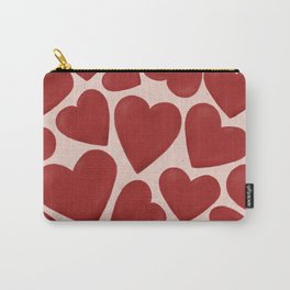 Cute Red Hearts Pattern Carry-All Pouch