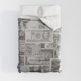 Numismatic Black And White Poster  Duvet Cover