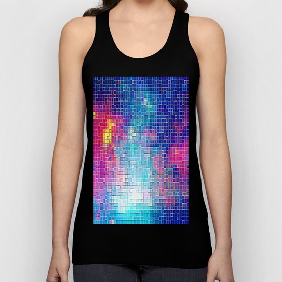 Colorful Abstract Pixels Unisex Tank Top