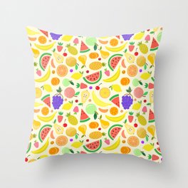 Fruit Salad Pattern  Throw Pillow
