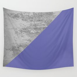 Very Peri 2022 Color Of The Year Violet Blue Periwinkle Concrete II Wall Tapestry