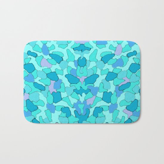Camo Aqua Bath Mat