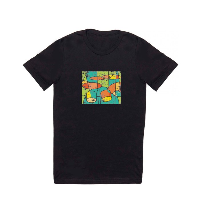 Drumset Colorful and Abstract T Shirt
