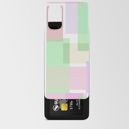 Abstract pink lavender mint geometric shapes pattern Android Card Case