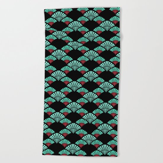 Turquoise Night Beach Towel