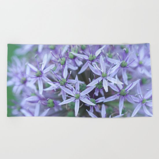 Allium Globemaster Blossoms Close-up #1 #decor #art #society6 Beach Towel