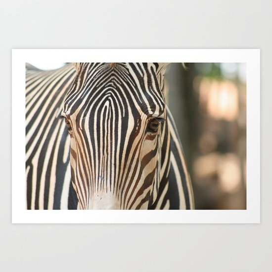 Stripe and Bokeh Art Print