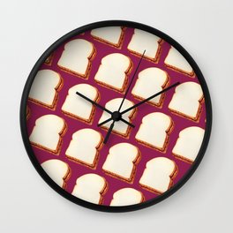 Peanut Butter & Jelly Sandwich Pattern Wall Clock