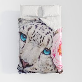 Snow Leopard Duvet Covers For Any, Snow Leopard Duvet Cover Set