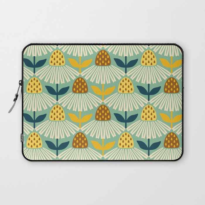 Happy daisies teal Laptop Sleeve