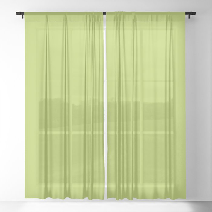 Greenish Gold Sheer Curtain
