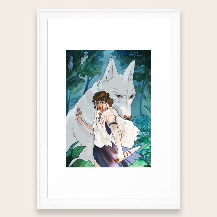 Get Wallpaper Princess Mononoke Framed Art Print By Viria Society6 For Android Free