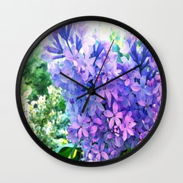 Lilacs in Bloom Wall Clock