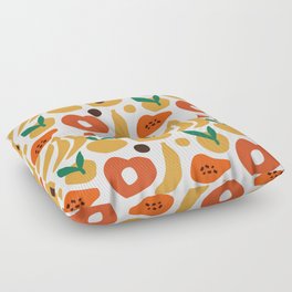 Abstract tropical fruit shape pattern Floor Pillow