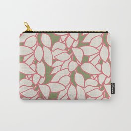 Cascading Ginger Flowers Pink Green Carry-All Pouch