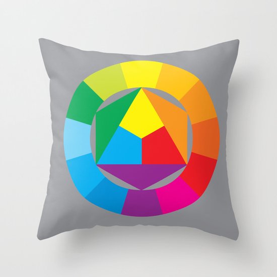color wheel Throw Pillow