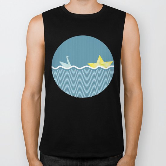 Origami summer Biker Tank